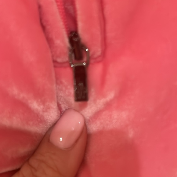 Moncler velvet down bomber pink jacket - Picture 3 of 14